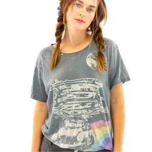 **SWAP**Magnolia Pearl Happy Tee Dogs VW Rainbow Beach Day in Ozzy Grey One Size